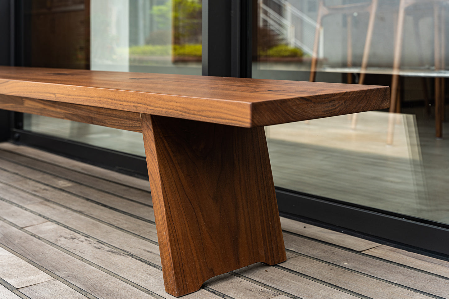 Black Walnut Long Bench – A Bold Statement of Natural Elegance