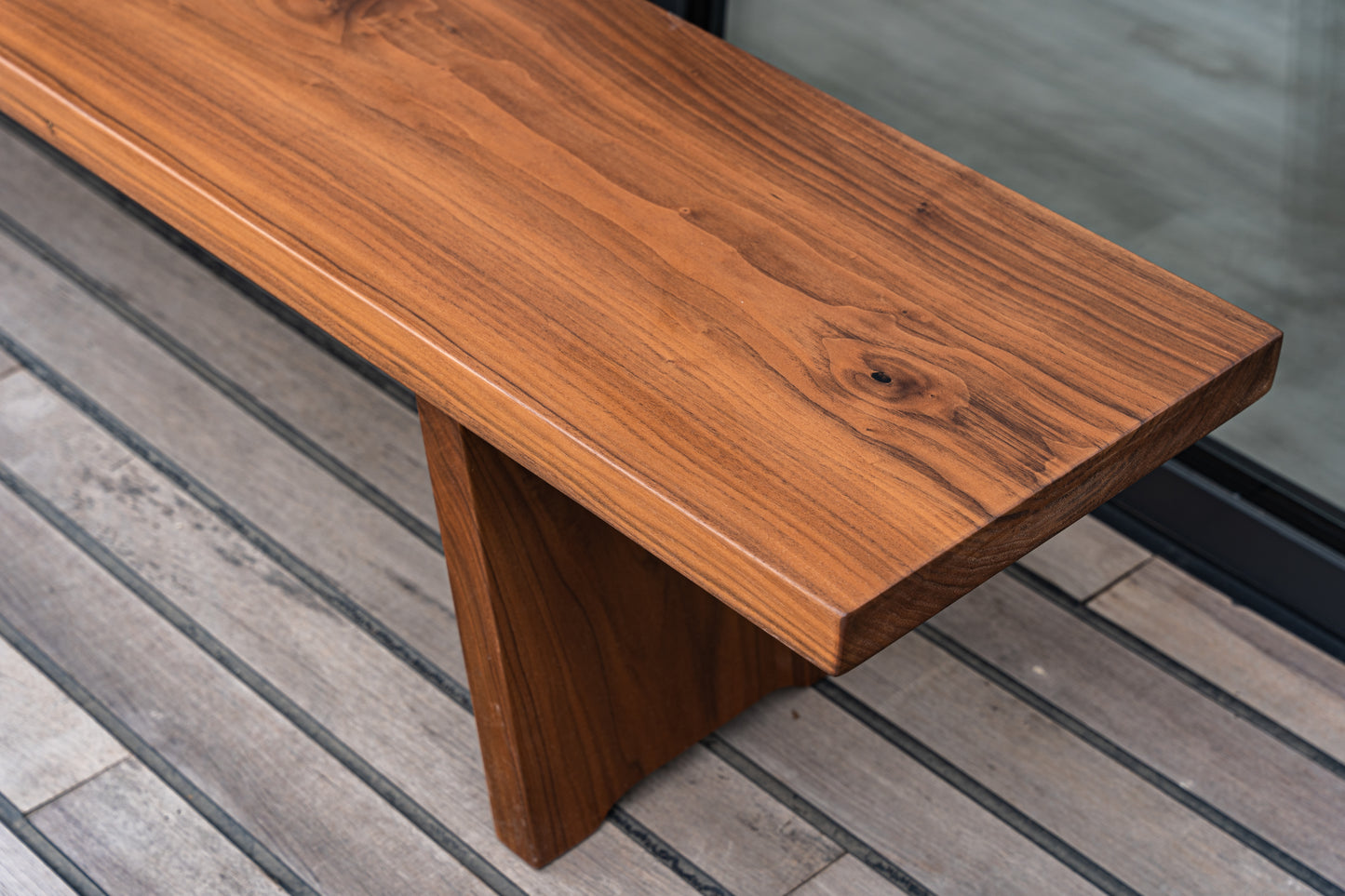 Black Walnut Long Bench – A Bold Statement of Natural Elegance