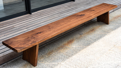 Black Walnut Long Bench – A Bold Statement of Natural Elegance